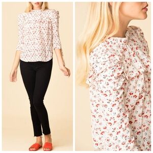 ☆ TRR ☆ Veronica Beard Howell Blouse In Silk Floral Size 0